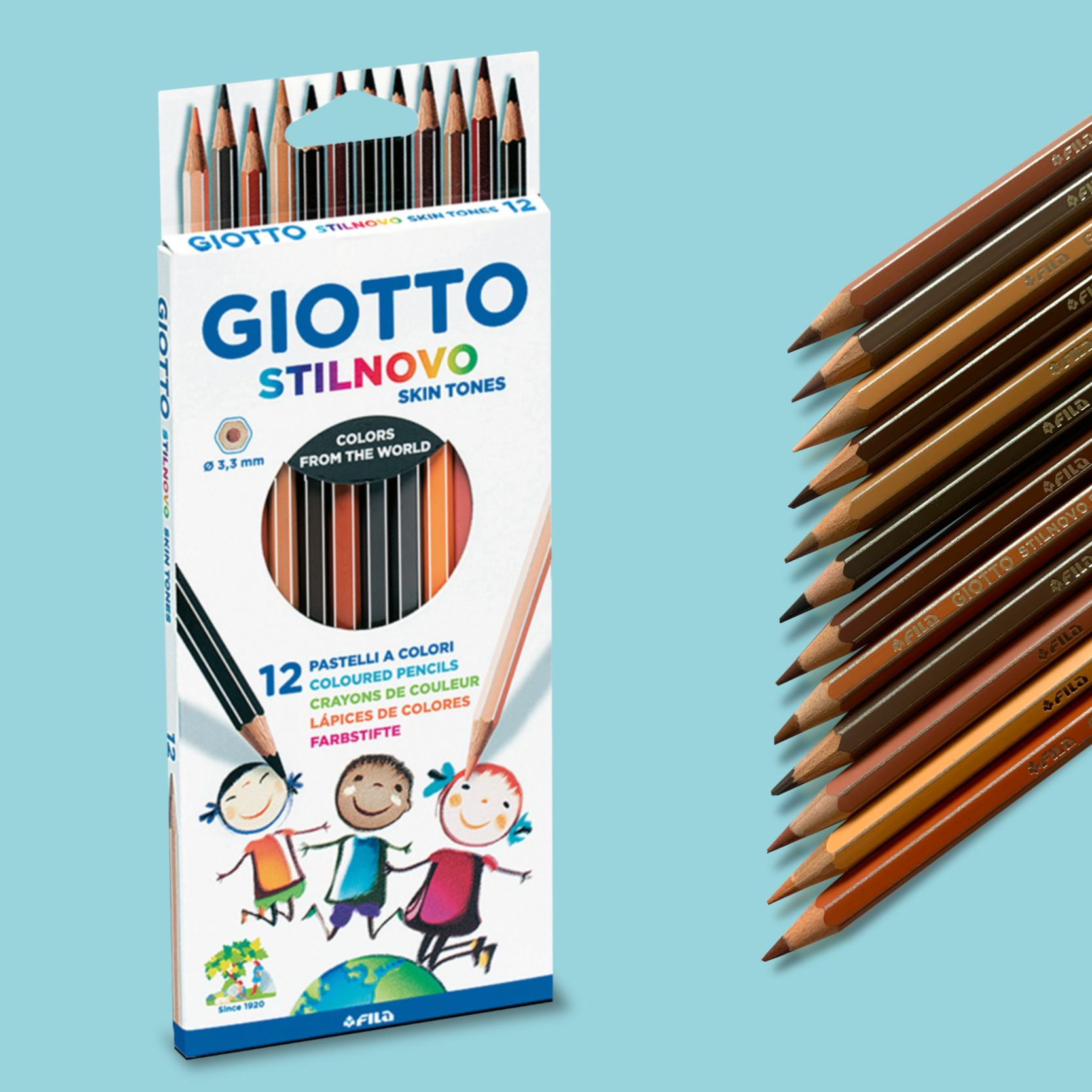 Crayons de couleurs de peau SKINTONES Giotto